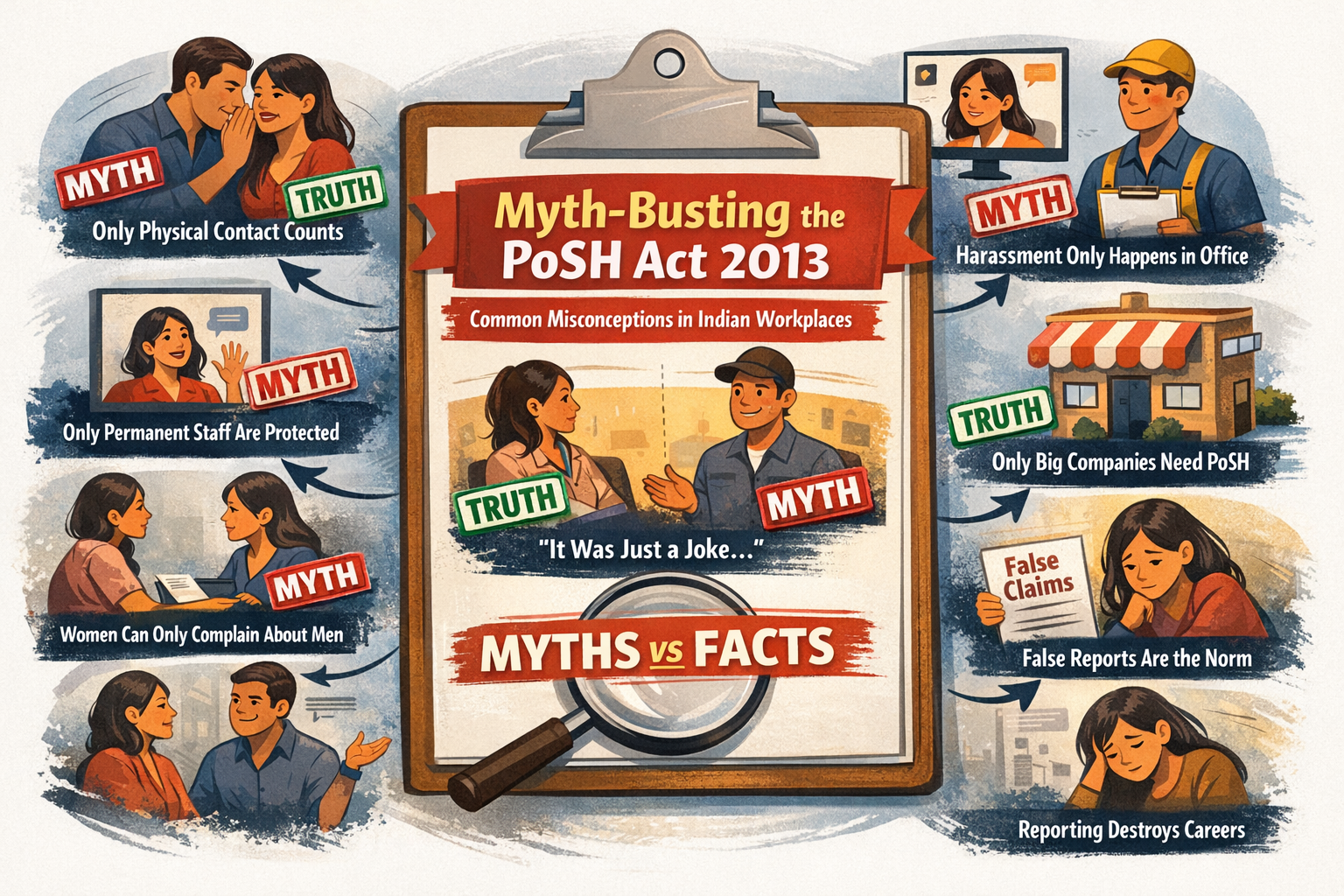 PoSH Act 2013: 8 Common Myths About Workplace Sexual Harassment in India (2026 Guide)