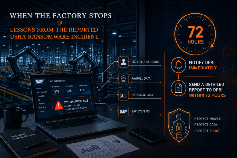 USHA Ransomware Breach: DPDP Lessons for Indian Manufacturers on SAP and Employee Data Risk